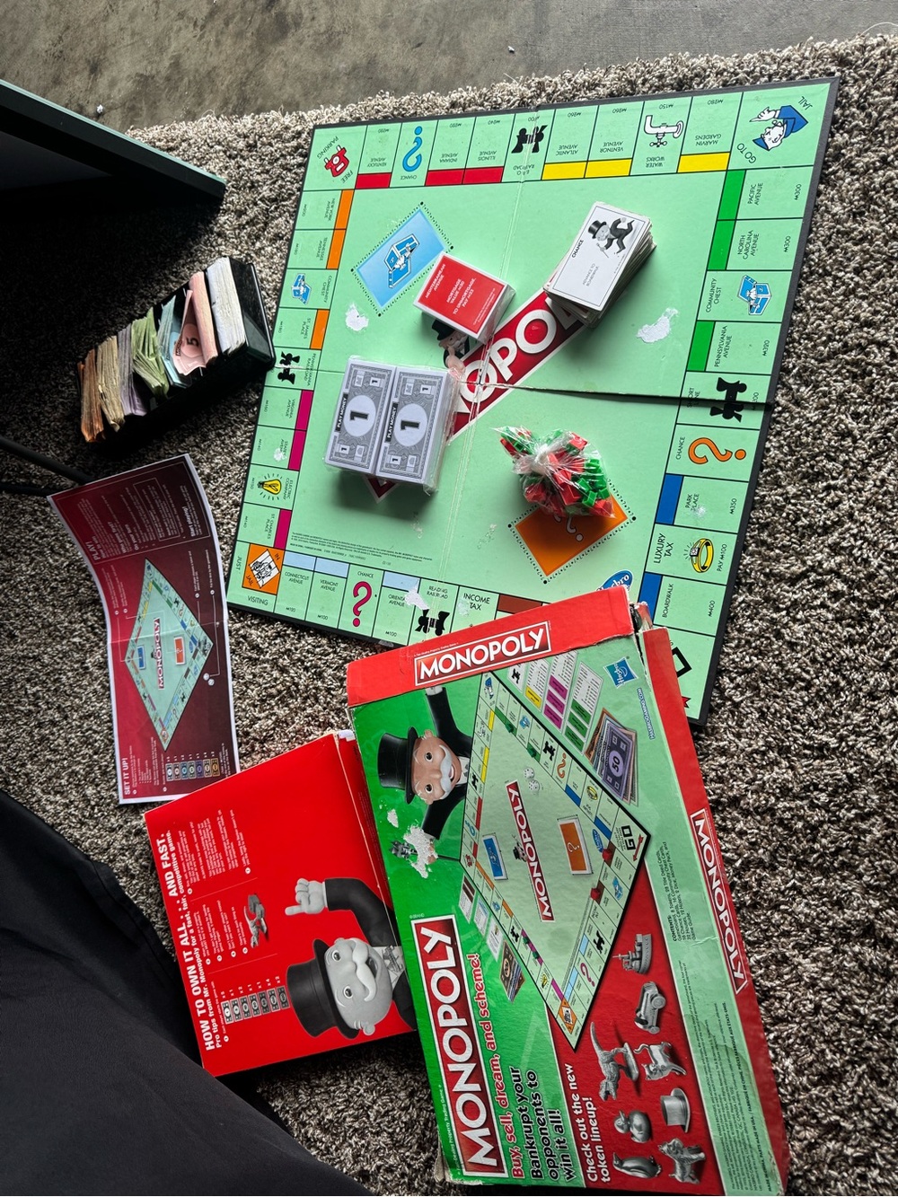 Hasbro Monopoly Board Game - Green and Red